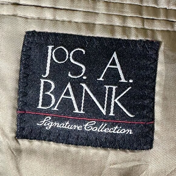Jos A Bank Silk Camel Hair Blend Blazer Sport Coat Jacket Men 42R Beige Office - Picture 7 of 16